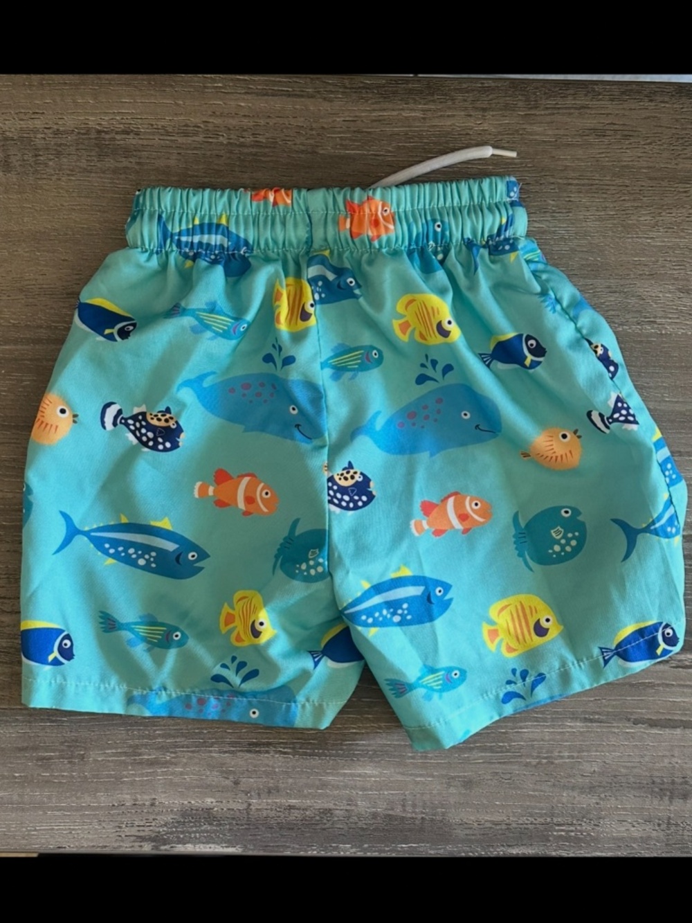 Baby Boys Cartoon Fish Swim Shorts And Hat Set - Picture 2 of 9